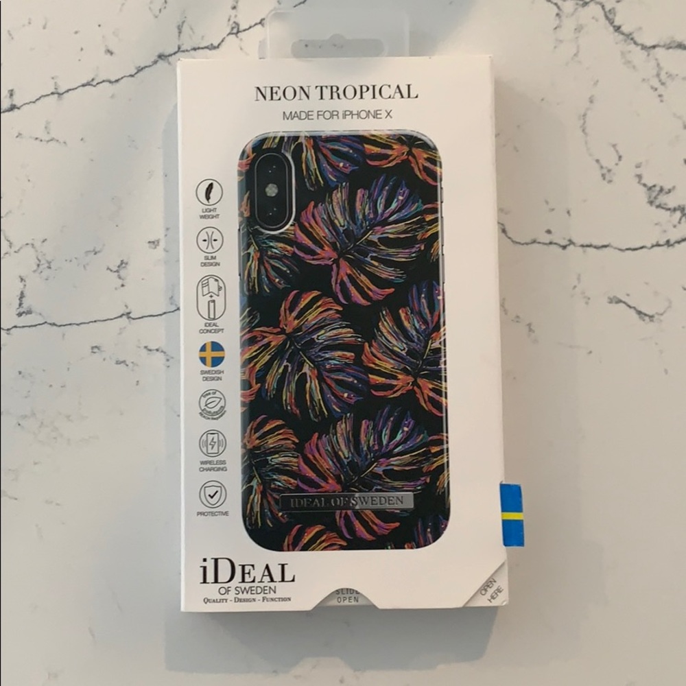 Neon tropical iPhone X case